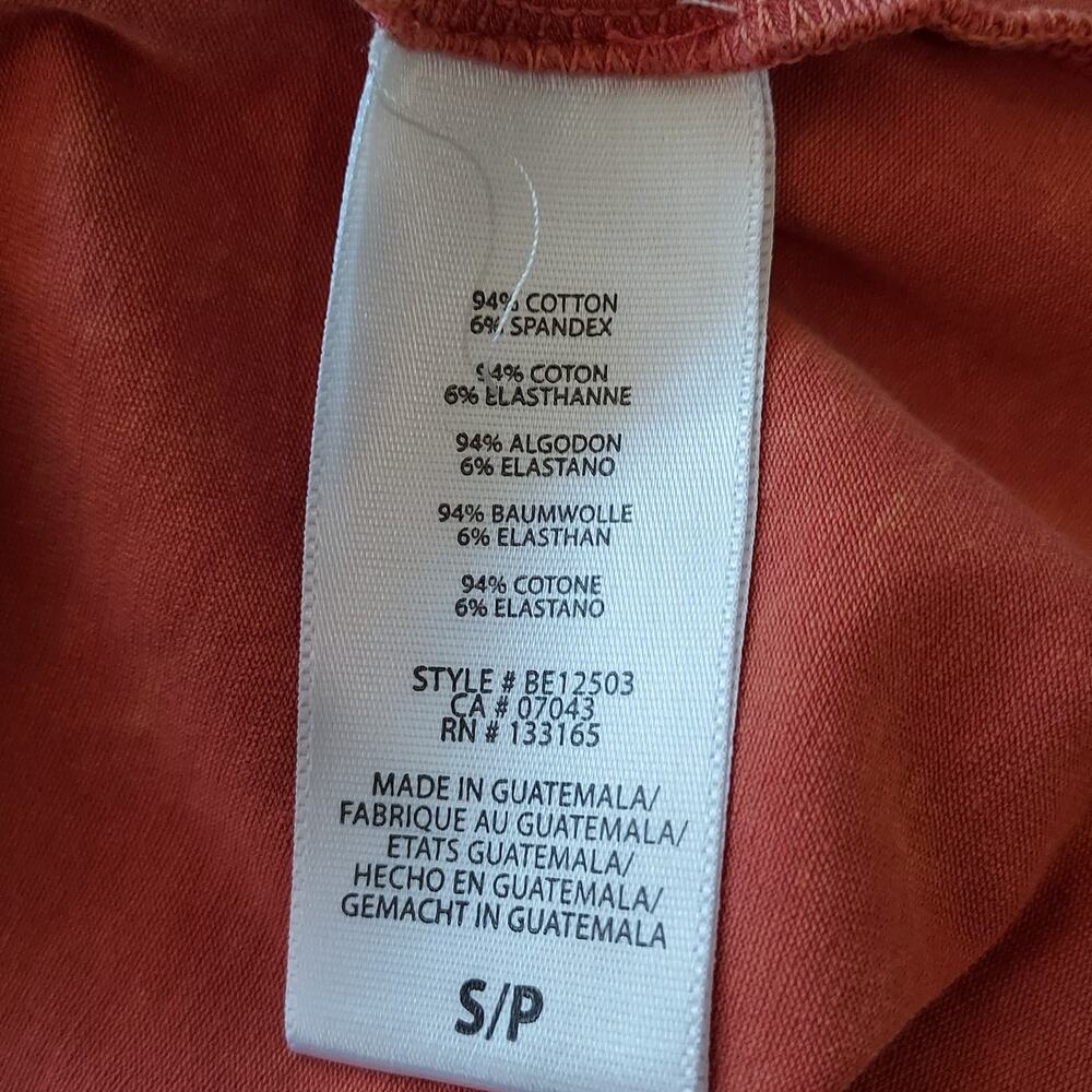 Anthro's Eri + Ali Coral Orange Flutter Short Sleeve Blouse Size S - Picture 15 of 15